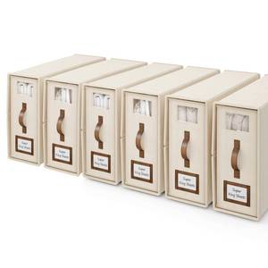 lot 19052 image: BigPonPon 6 Pack Foldable Bed Sheet Storage Organizer, Cal King Size, Beige