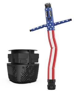 lot 19057 image: Puligoth Inflatable Tube Man 7 FT Red Patriotic with 45W Blower