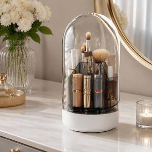 lot 19061 image: CTIME Makeup Brush Holder with Lid and 5 Compartments