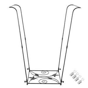 lot 19070 image: VITERLIGHT Metal Trash Bag Holder Leaf Bag Stand 13 x 11.8 x 30 Inch