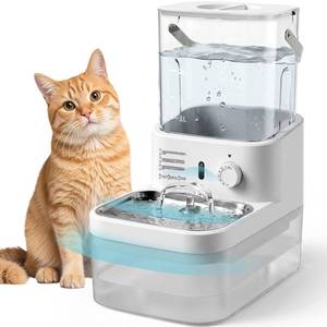 lot 19078 image: Dwarfuarm 3L Filterless Wireless Cat Water Fountain White