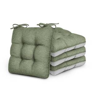 lot 19081 image: Loves Cabin Memory Foam Chair Cushions Set of 4 15.5 Inch Green