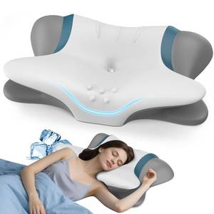 lot 20111 image: Beslovo Cervical Memory Foam Neck Pillow, Dual Height 5.14.3 Inch