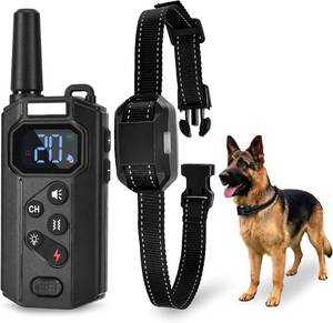 lot 20139 image: PRAPIROON Dog Training Shock Collar with Remote, 8-120 lbs, 3800 FT