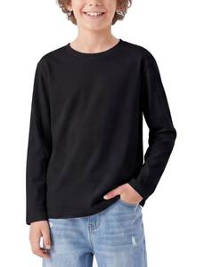 lot 20173 image: PATPAT Boys Black Long Sleeve Cotton Crewneck T-Shirt (13-14 Y)