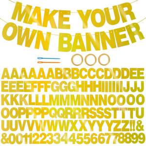 lot 20195 image: BEISHIDA DIY Letter Banner Kit 116 Pcs A-Z Birthday Party Decor