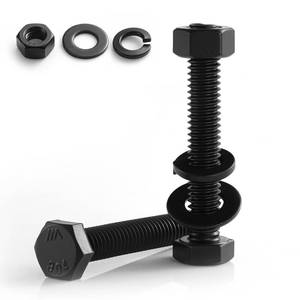 lot 20198 image: BNUOK 38-16 x 2-12 Hex Bolt Kit, Nuts & Washers, 304 Stainless Steel, 8 Sets
