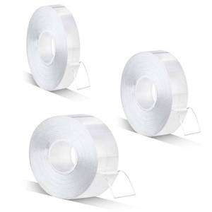 lot 20202 image: ELANE Double Sided Nano Tape Heavy Duty Clear 3 Rolls 29.5 FT (2 ROLLS ONLY)