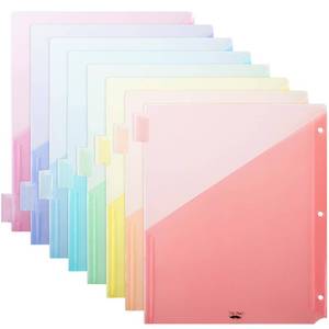lot 20221 image: Mr. Pen Binder Dividers with Pockets and Tabs, 8 Pack
