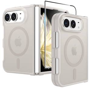 lot 20267 image: FNTCASE iPhone Duo Case Translucent Matte MagSafe Off White