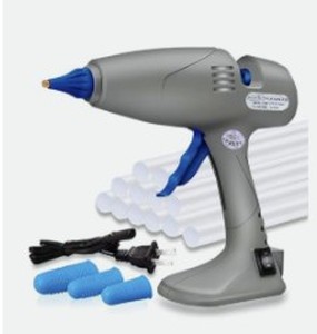 lot 1573 image: Monvict Full Size Hot Glue Gun 0.43in Glue Sticks 100-240V w Nozzles