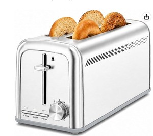 lot 13067 image: Lainsten Slim Toaster 4 Slice Long Slot Stainless Steel 26-015S