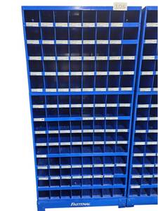 lot 105 image: Fastenal Blue Steel Fastener Bin Cabinet Pigeonhole Storage Unit