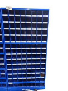 lot 106 image: Fastenal Blue Steel Fastener Bin Cabinet Pigeonhole Storage Unit