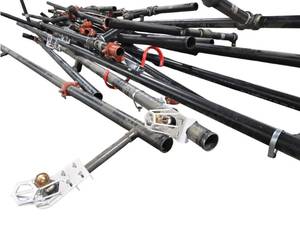lot 132 image: Fire Suppression System-  Black Steel Sprinkler Pipe Sections w Heads, Couplings & Valve