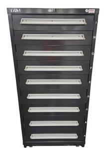 lot 345 image: Lyon 9-Drawer Modular Storage Cabinet w Dividers
