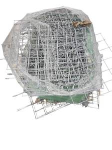 lot 425 image: Lot of Gray Coated Wire Grid Panels with Hooks, Approx. 48in Long