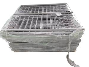 lot 428 image: Pallet of Gray Wire Mesh Shelving Decks with Rolled Front Edge Rails