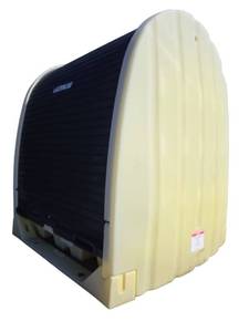 lot 636 image: Roll-Top Spill Containment Drum Shed w Enpac Duck Pond 5624-YE & Oil-Dri Absorbent Bags