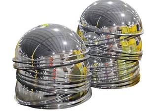 lot 589 image: See All Convex Dome Mirror Lot - Multiple Nested Units