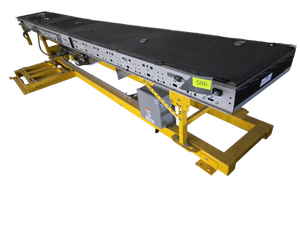 lot 586 image: Dematic Belt Conveyor Section w Motor, Guard & PID Interlock Junction Box