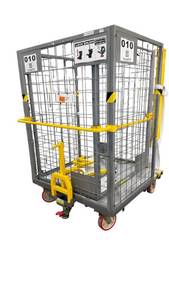 lot 729 image: Raymond Wire Mesh Caged Cart on Casters, Unit 010 tscage010