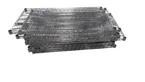 lot 734 image: Wire Shelving Shelves, Posts and Casters Lot, Multiple Pieces