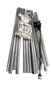 lot 737 image: Pallet Lot of Assorted Metal Tubes, Slotted Channel Strips and Bagged Band Clamps