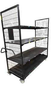 lot 738 image: Rebin Cart 4 Shelf Non Sort RC-3097-4