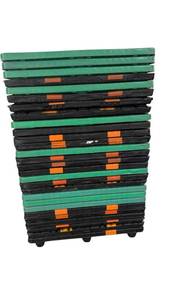 lot 749 image: Lot of Stacked Plastic Platforms Embossed U.S. Postal Service Tare Wt. 16 Lbs lot of 28