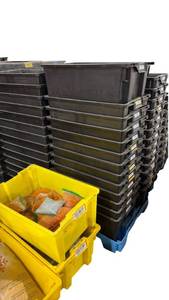lot 751 image: Pallet of Black Plastic Totes