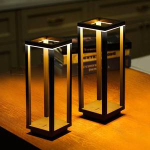 lot 2424 image: Halostorms 2Pack Cordless Table Lamp Rechargeable, 10 Portable Table Light - Retail $50