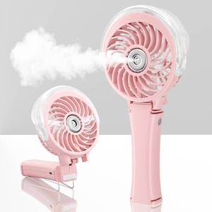 lot 2441 image: WHITE, NOT PINK HandFan Upgraded Portable Handheld Misting Fan, Rechargeable Personal Mister Fan, Spray Water Mist Fans, Foldable Electric Mini Cooling Hand Fans for Summer Beach Travel Concerts Disney - Retail $19