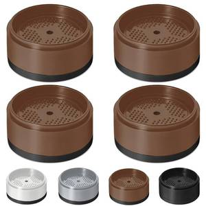 lot 2444 image: Bed Risers 1 inch, 2 inch, 3 inch, 4 inch Heavy Duty, Adjustable Furniture Riser for Table Desk Couch Sofa Chair Refrigerator Washing Machine, Stackable Bed Raisers Blocks (Brown 4 Pack, 1 inch) - Retail $10