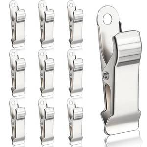 lot 2446 image: Shimeyao 10 Pcs Metal Mini Clamps Mini Spring Clamp, Silver - Retail $6