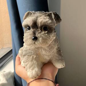 lot 2461 image: SEE PHOTO FOR COLOR Big taba Squishy Dog, Cute Squishy Dog Stress Relief Toy, Handmade Soft Chenery Design, Perfect Squeeze Toys Gift for Relaxation and Fun (6����Big Schnauzer) - Retail $30