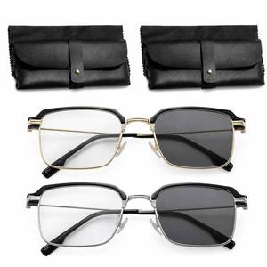 lot 2470 image: Ewudjou 2sets Metal Blue Light Blocking Readers,Smart Zoom Reading Glasses - Retail $14