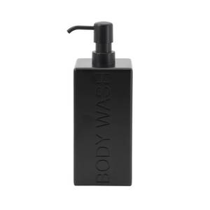 lot 2501 image: Indecor Home Rectangular Resin Dispenser Premium Bathroom Shampoo Conditioner Body Wash Bottle Modern Refillable Pump Design - Retail $20