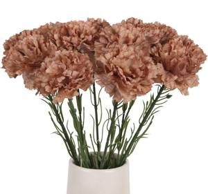 lot 2502 image: ICBOX Artificial Carnations 12PCS Coffee Silk Flowers Fake Carnations Realistic Vintage Artifcial Flowers with Stems for Home Decor Wedding Bridal Bouquet Birthday Floral Arrangements (Coffee) - Retail $1,153