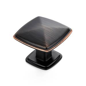 lot 2506 image: Ravinte Single Hole Square Kitchen Cabinet Knobs,Oil Rubbed Bronze,10 Pack - Retail $22