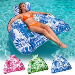 lot 2517 image: Ornnut XL Pool Floats, 3 Pack Inflatable Pool Floats Adult & Kids with Cupholders and 2 Handles, Perfect Summer Pool Floaties for Pool Lake Beach Water Fun - Retail $29