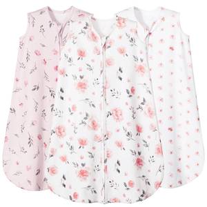 lot 2520 image: davids kids 3 Pack 100% Organic Cotton Baby Sleep Sack 12-18 Months, Ultra Soft Baby Wearable Blankets with 2-Way Zipper, Comfy Toddler Sleeping Bags for Boys Girls Neutral, Large Size, Floral - Retail $20