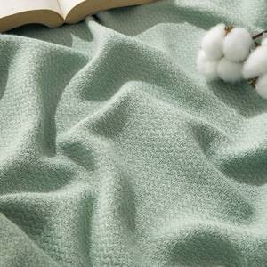 lot 2526 image: Bedsure 100% Cotton Blanket, Herringbone Weave, Full, Sage Green - Retail $36