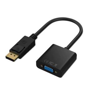 lot 2530 image: Cableader Adapter, DisplayPort (DP) to VGA Male to Female Converter (Black) - Retail $13