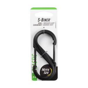 lot 2560 image: Carabiner Clip, 3-12 in., Plastic, Black - Retail $9