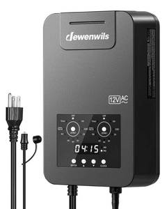 lot 2576 image: DEWENWILS 300W Low Voltage Landscape Transformer, 2 Zone - Retail $80