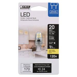 lot 2657 image: Feit BP20G8830LED 170 Lumen 3000K Dimmable LED G8, 120 Volts - Retail $6