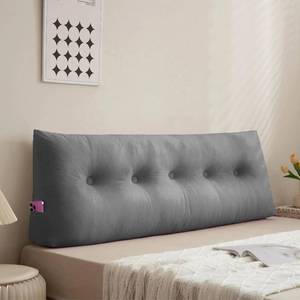 lot 2665 image: UUluhao Dorm Headboard Pillows Twin XL,College Bed Wedge Pillow for Headboard Gap,Dark Grey Backrest Bolster Positioning Support Long Cushion for Sitting in Bed Daybed 39  4.7  15.7in - Retail $28