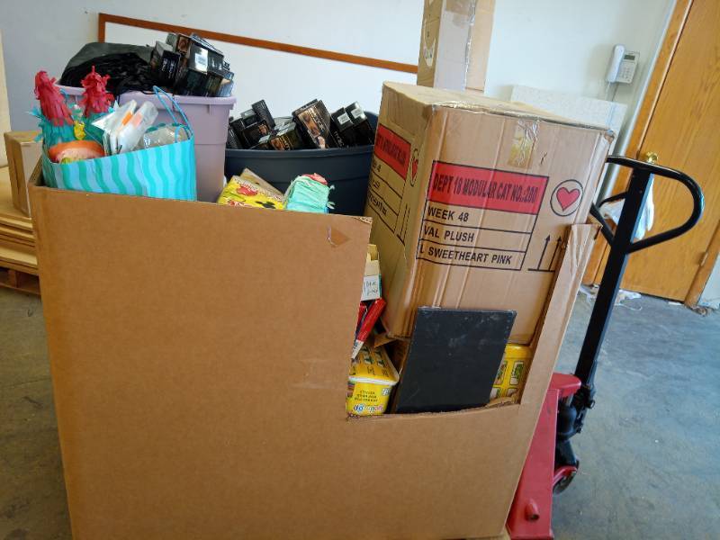 lot 21 image: Huge Resale Value Mixed Merch Gaylord  Pallet, Great investment for many sales - Retail $1000