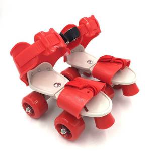 lot 1025 image: Kids Childrens Adjustable Speed Quad Roller Skates Shoes Red - Retail $29